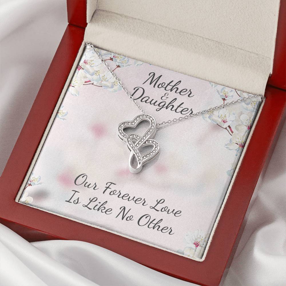 Cute Gift For Mother And Daughter -  Double Hearts Necklace