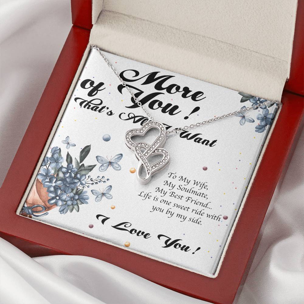 More Of You! That's All I Want Double Hearts Necklace