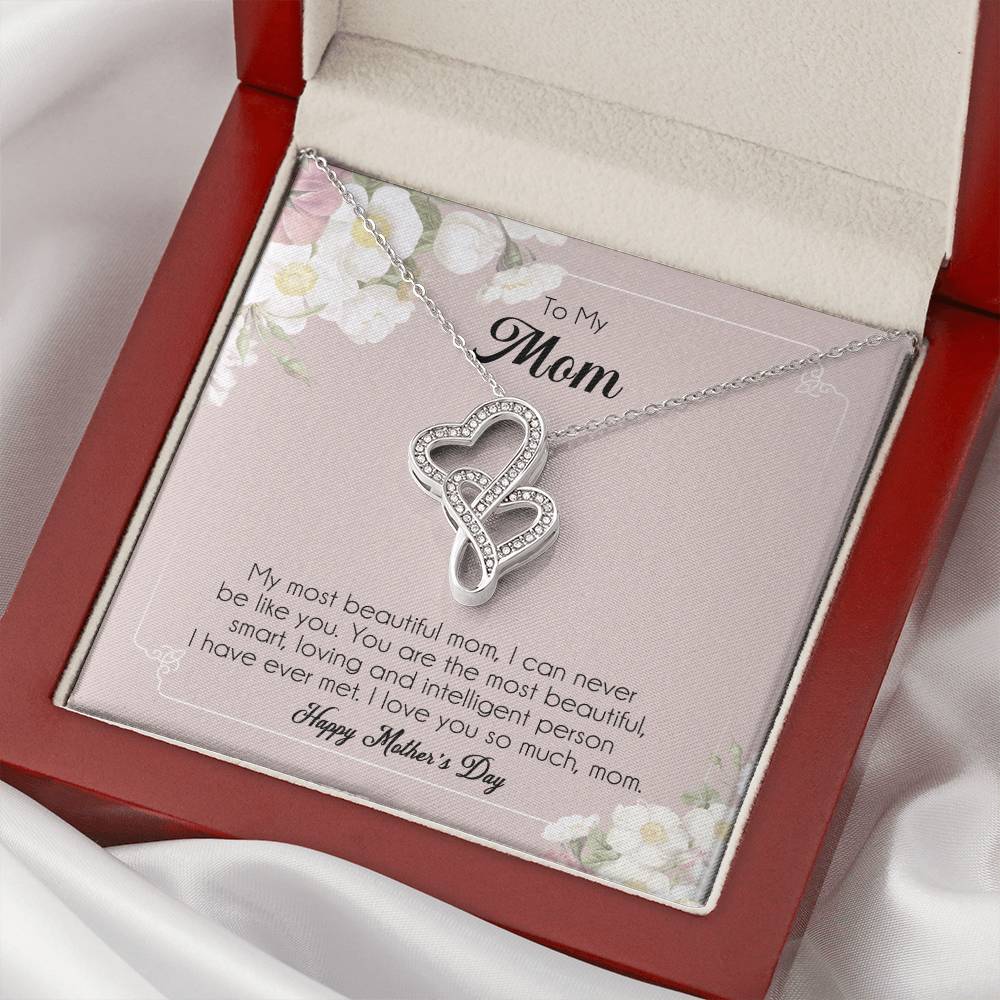 Mother's Day Gift  Necklace For Mom  Mother's Day Necklace  Best Gift For Mom  Mother's Day Necklace 1 Double Hearts Necklace