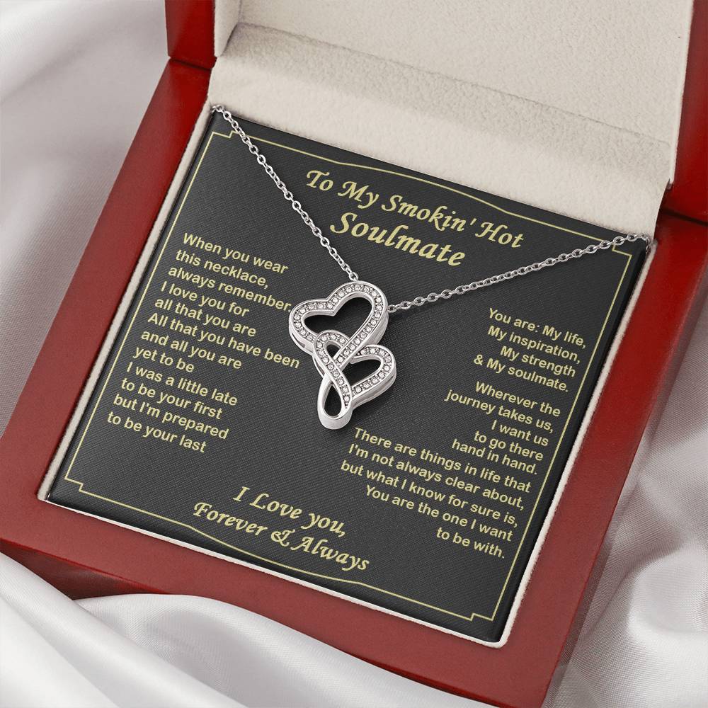 Gift For Your Soulmate - You Are My Inspiration 1 - Double Hearts Double Hearts Necklace