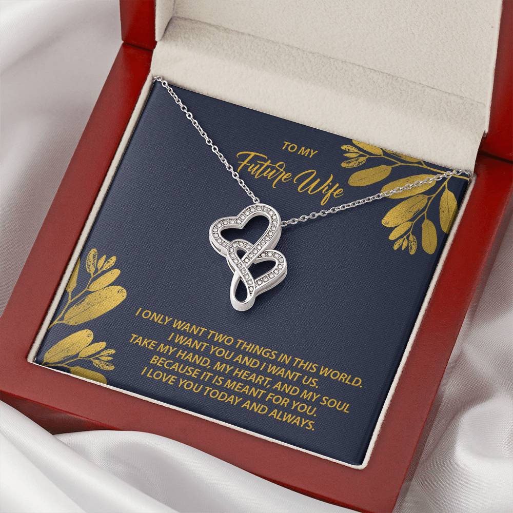 To My Future Wife -  M38 Double Hearts Necklace