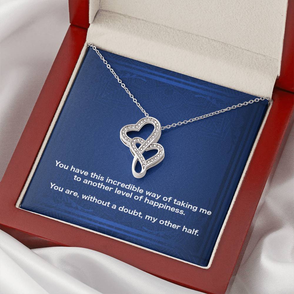 Another Level Of Happiness  Connected Hearts Necklace Double Hearts Necklace