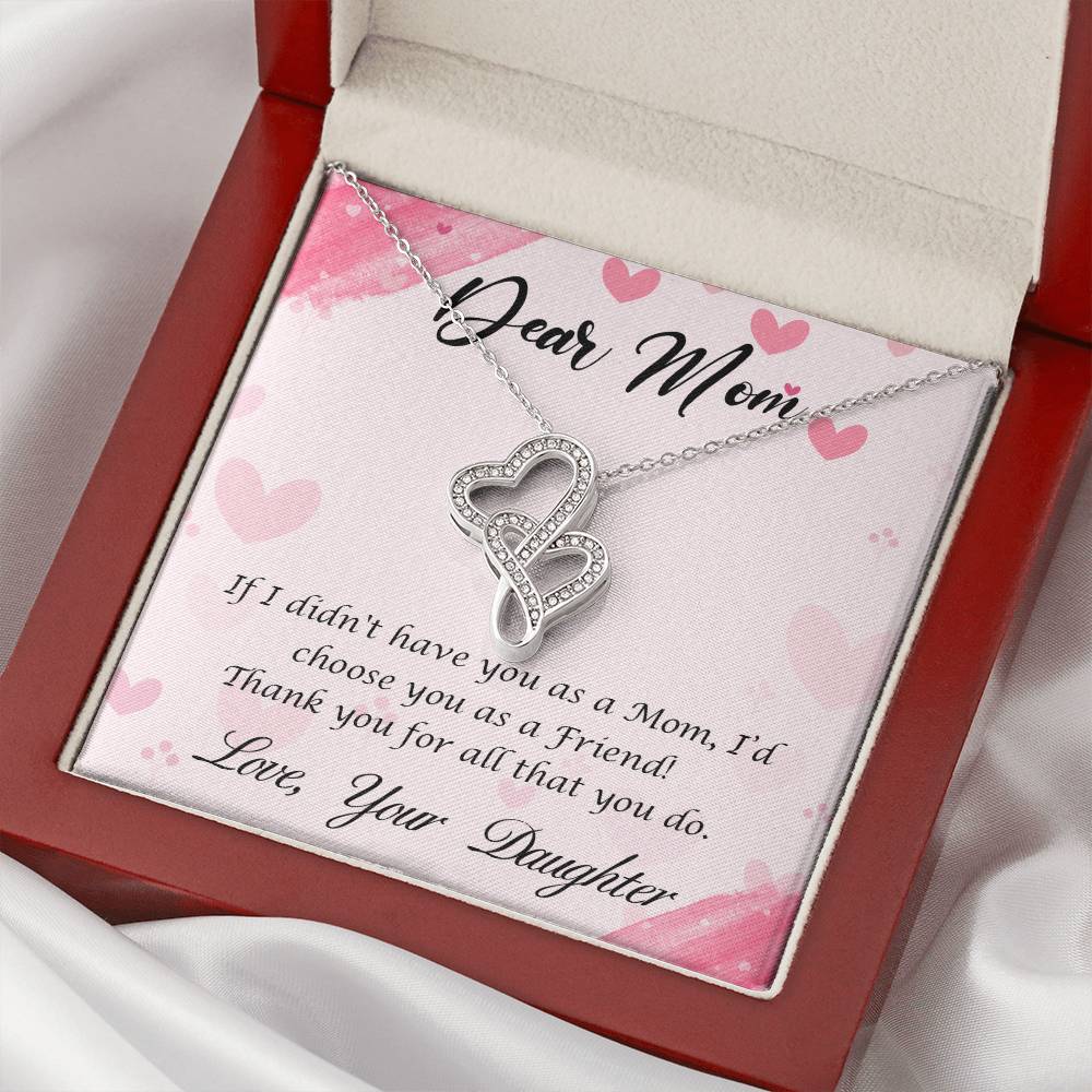 Mom Love Double Hearts Necklace