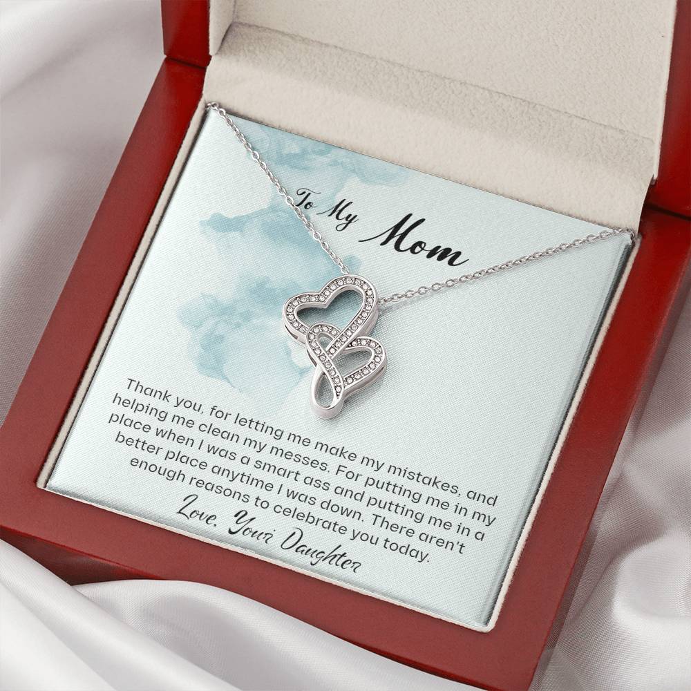Perfect Necklace Gift For Your Mom On Any Occasion Double Hearts Necklace
