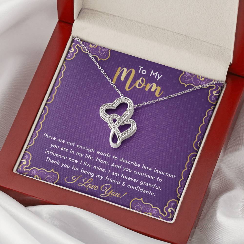 To My Mom 6 Double Hearts Necklace