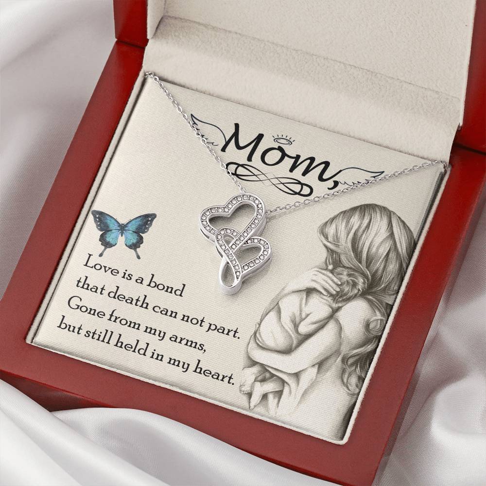 Mom Gone From My Arms -  Double Hearts Necklace