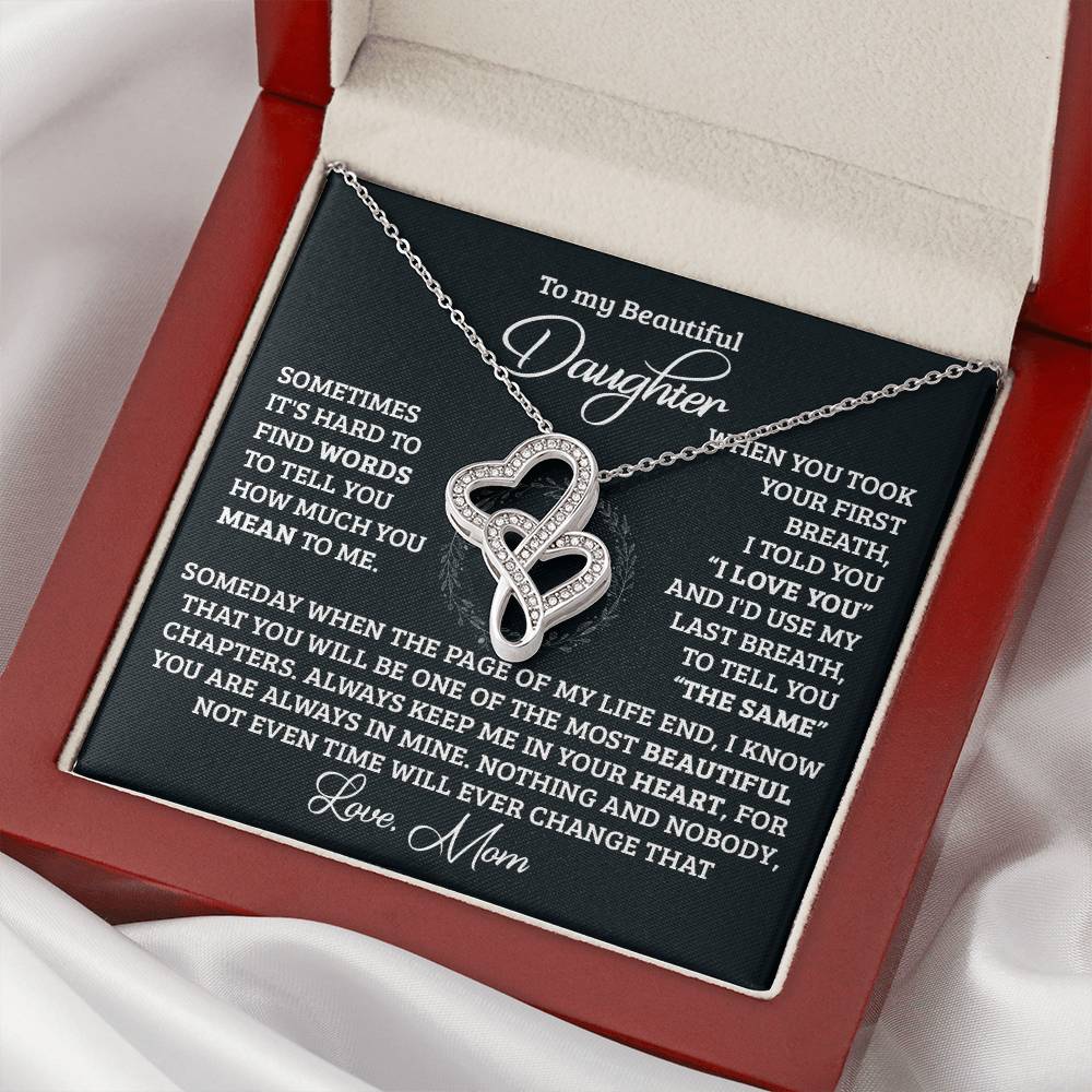 Time Will Never Change That Double Hearts Necklace