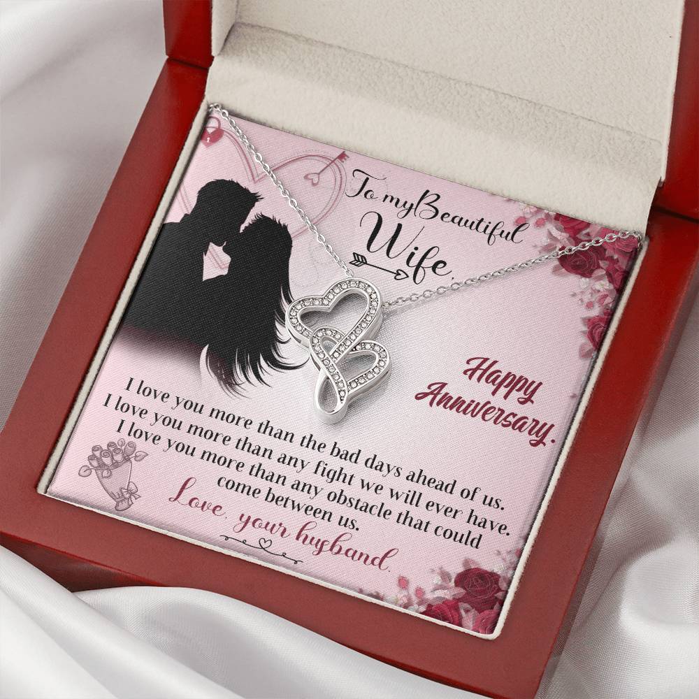 Happy Anniversary! Double Hearts Necklace