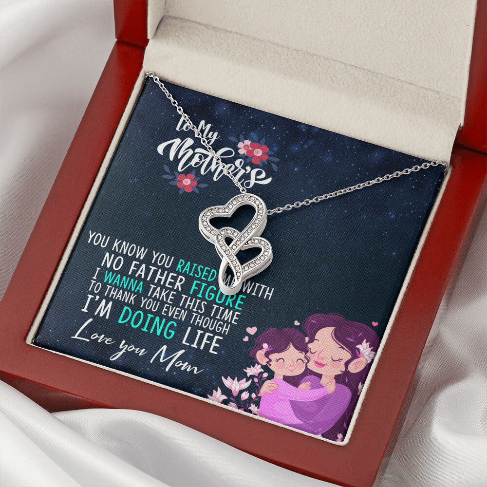 To Mother Double Hearts Necklace