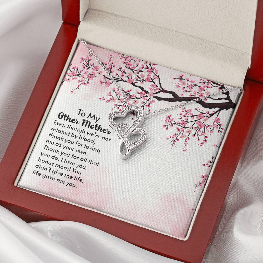 To My Mother -  Double Hearts Necklace
