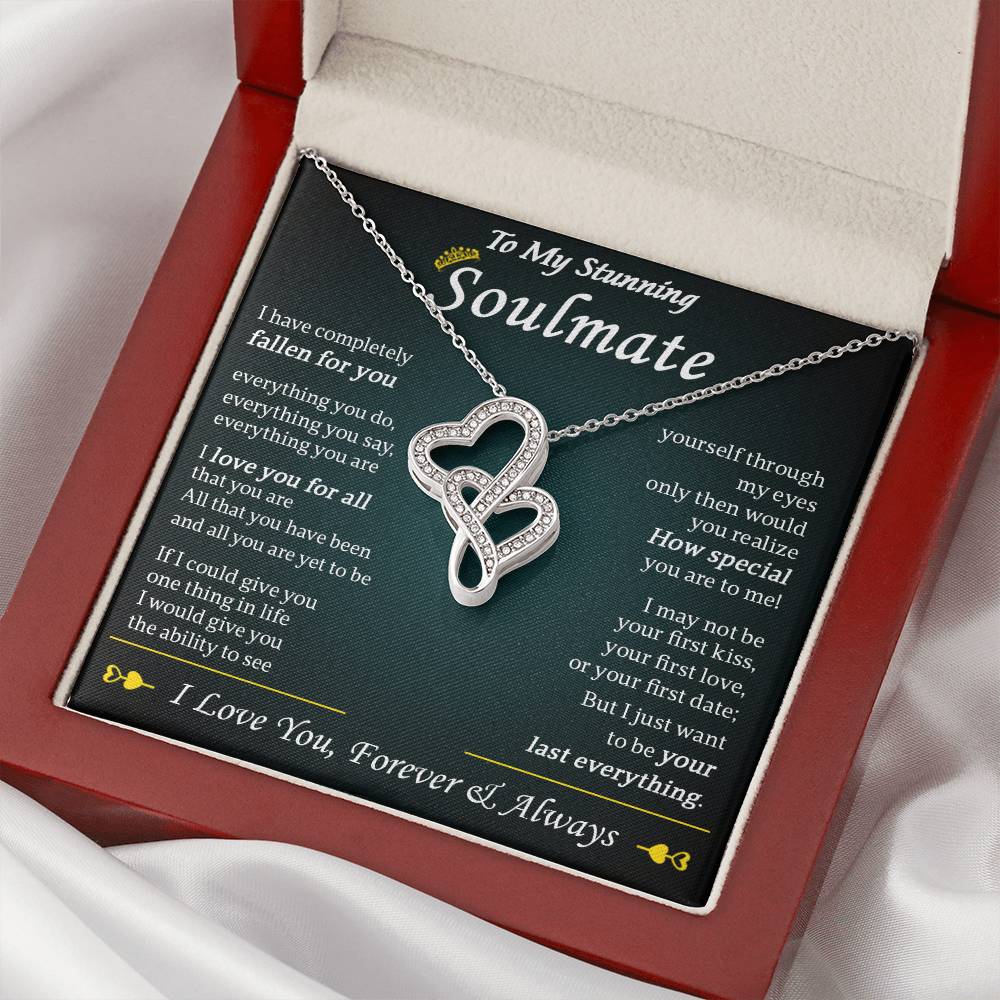 Gift For Your Soulmate - How Special You Are To Me - Double Hearts Double Hearts Necklace