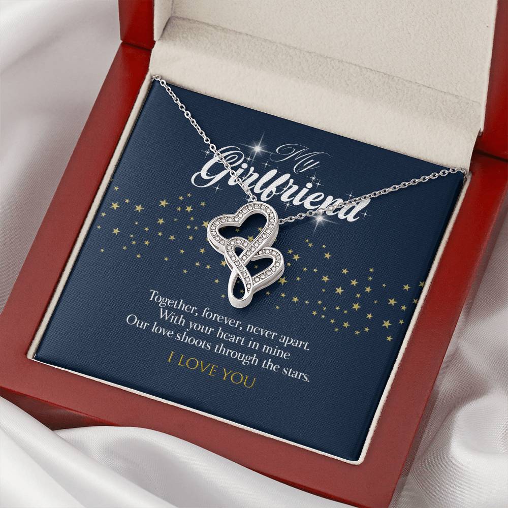 Girlfriend 1 Double Hearts Necklace