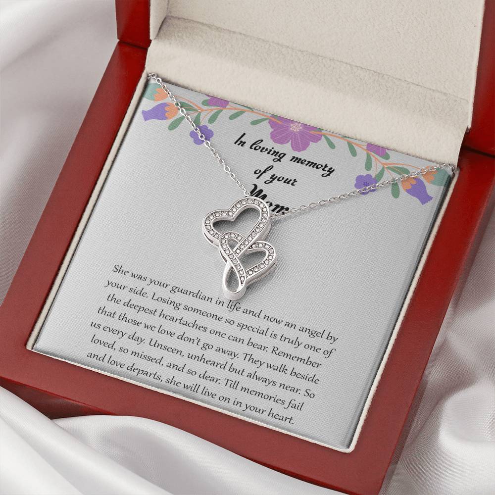 In Loving Memory Of Your Mom Double Hearts Necklace