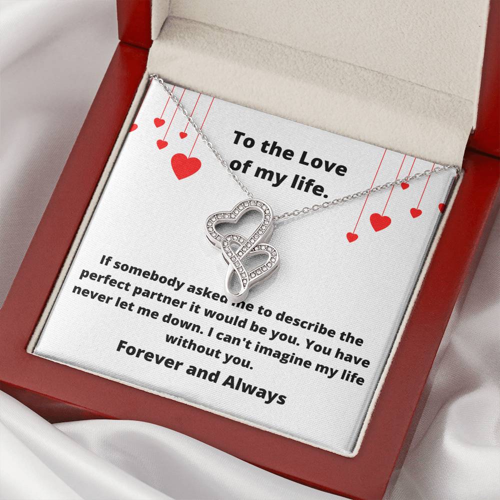 Love Of My Life  Bwval Double Hearts Necklace
