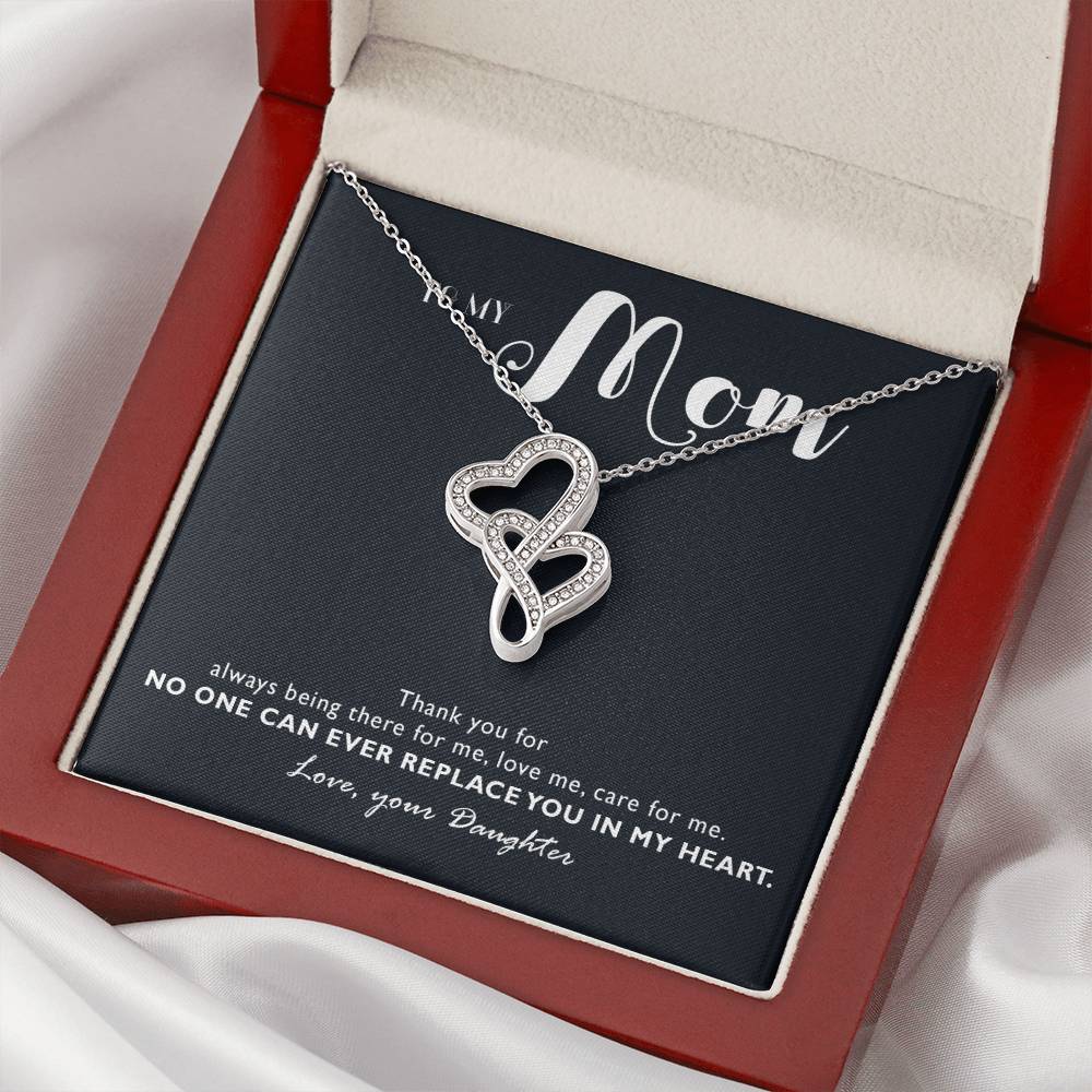 Perfect Gift For Mom Necklace - Mother's Day Gift For Mom 3 Double Hearts Necklace