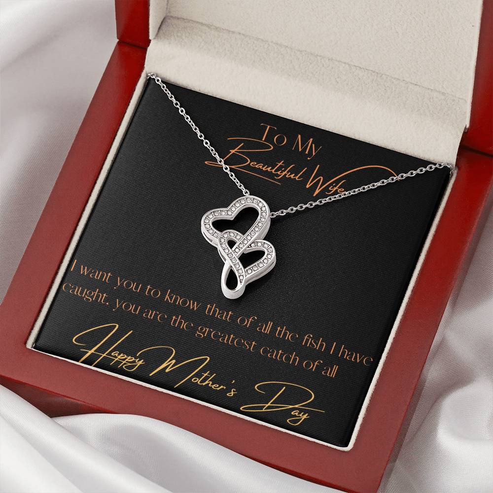 Greatest Catch Of All Mother's Day Double Hearts Necklace