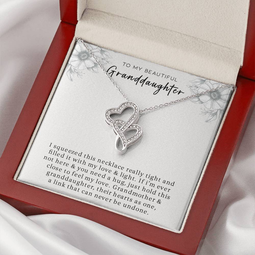 Grandmother & Granddaughter - Hearts As One Necklace Double Hearts Necklace