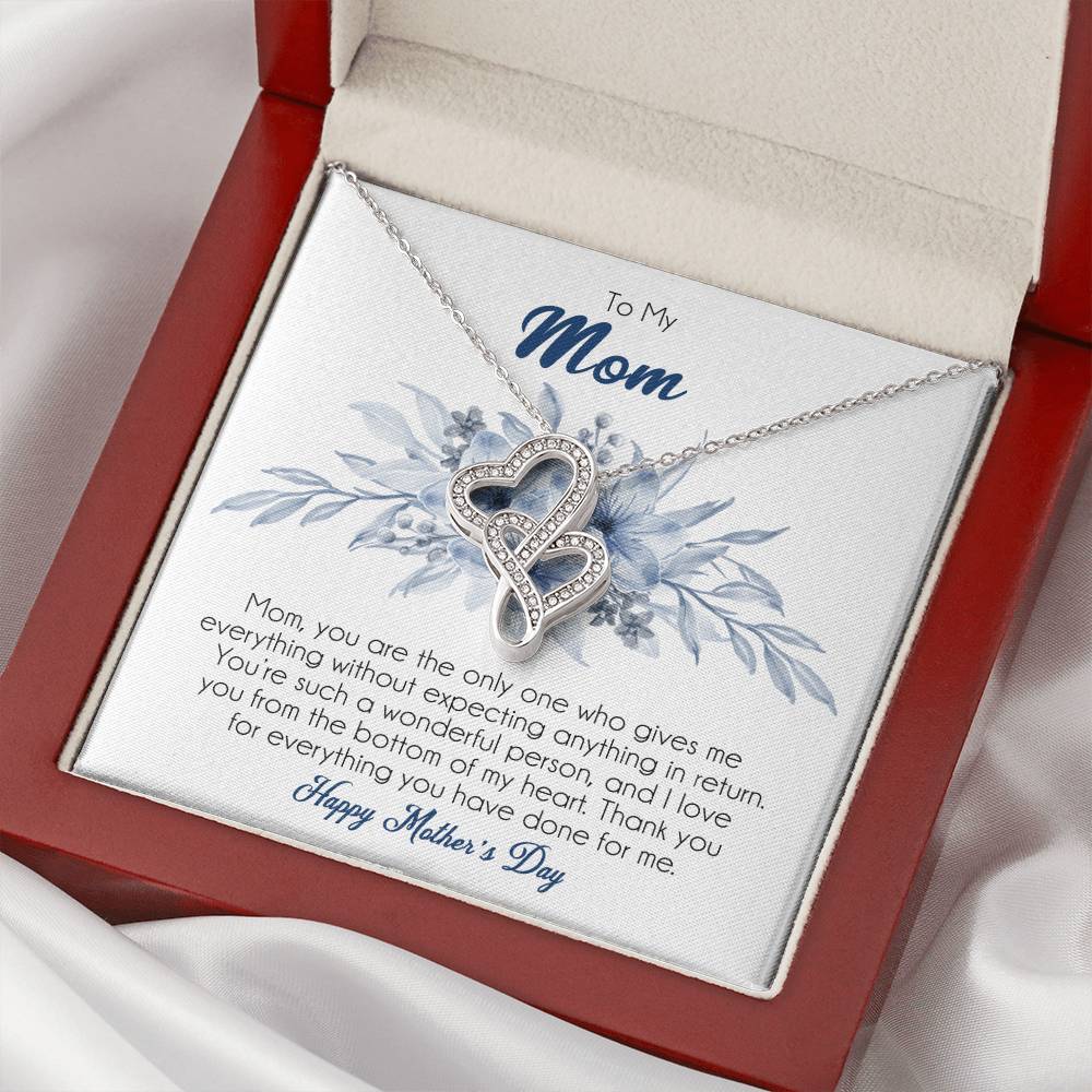 Mother Necklace Personalized Gift💓 Mother's Day Gift  Alluring Necklace Double Hearts Necklace