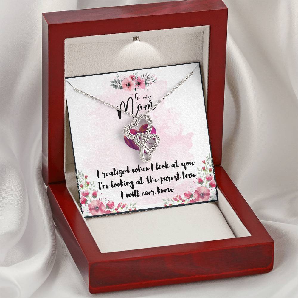 Gift For Mom - Birthday Gift For Mom Mothers Day Gift For Mom Gift For Mom Birthday Necklace For Mom Daughter To Mom G Double Hearts Necklace