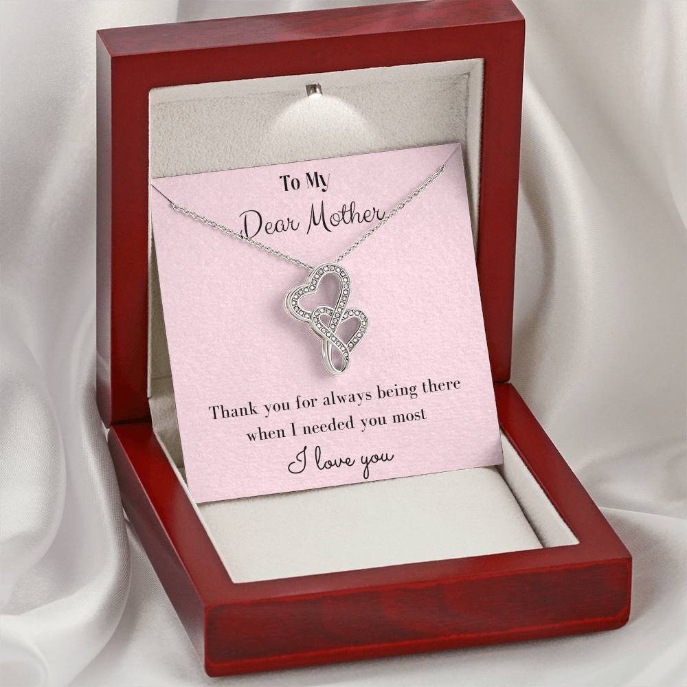 Mother's Day Love Necklace Double Hearts Necklace
