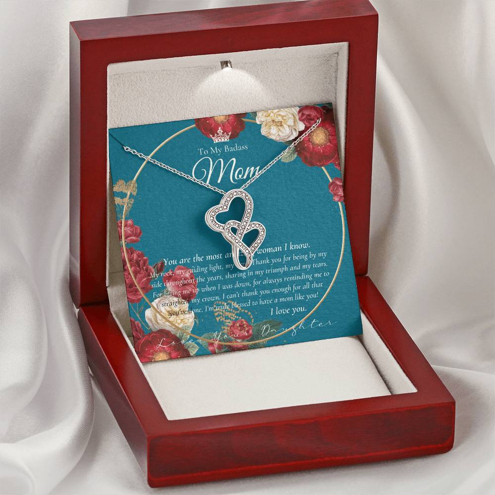 Single Mom Gift Mothers Day Gift Present For Single Mother Super Mom Necklace Gift For Single Mother Jewelry For Mom 1 Double Hearts Necklace