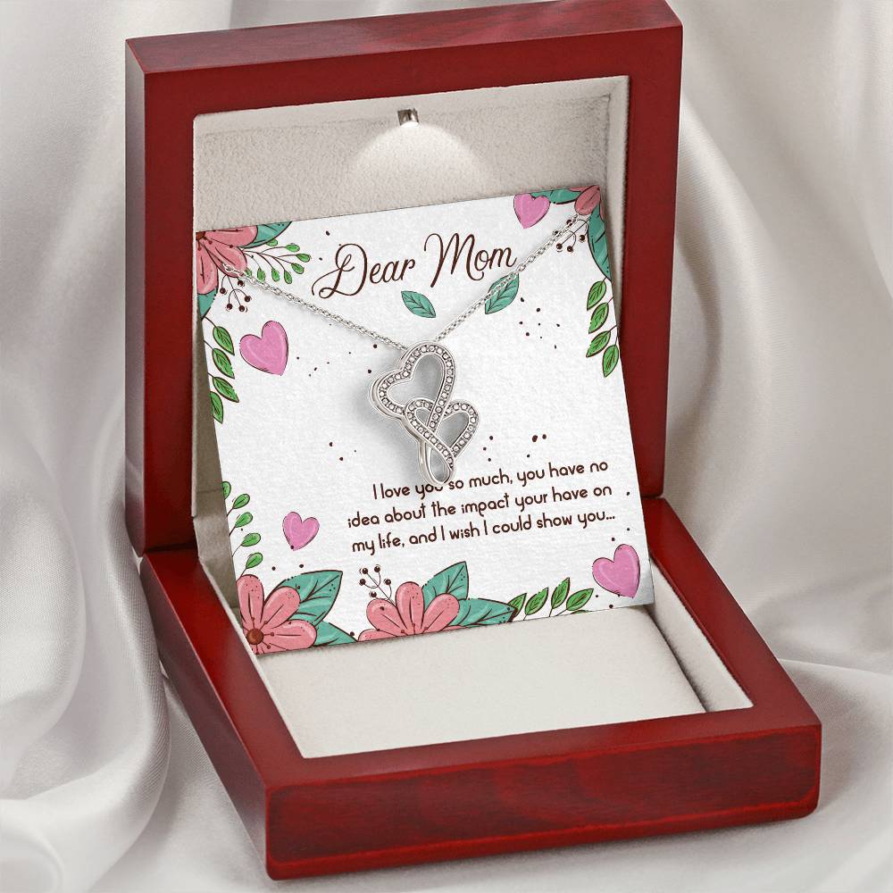 Birthday Gift For Mother Mother Gift Necklace Christmas Gift Meaningful Mother Gift Double Hearts Necklace