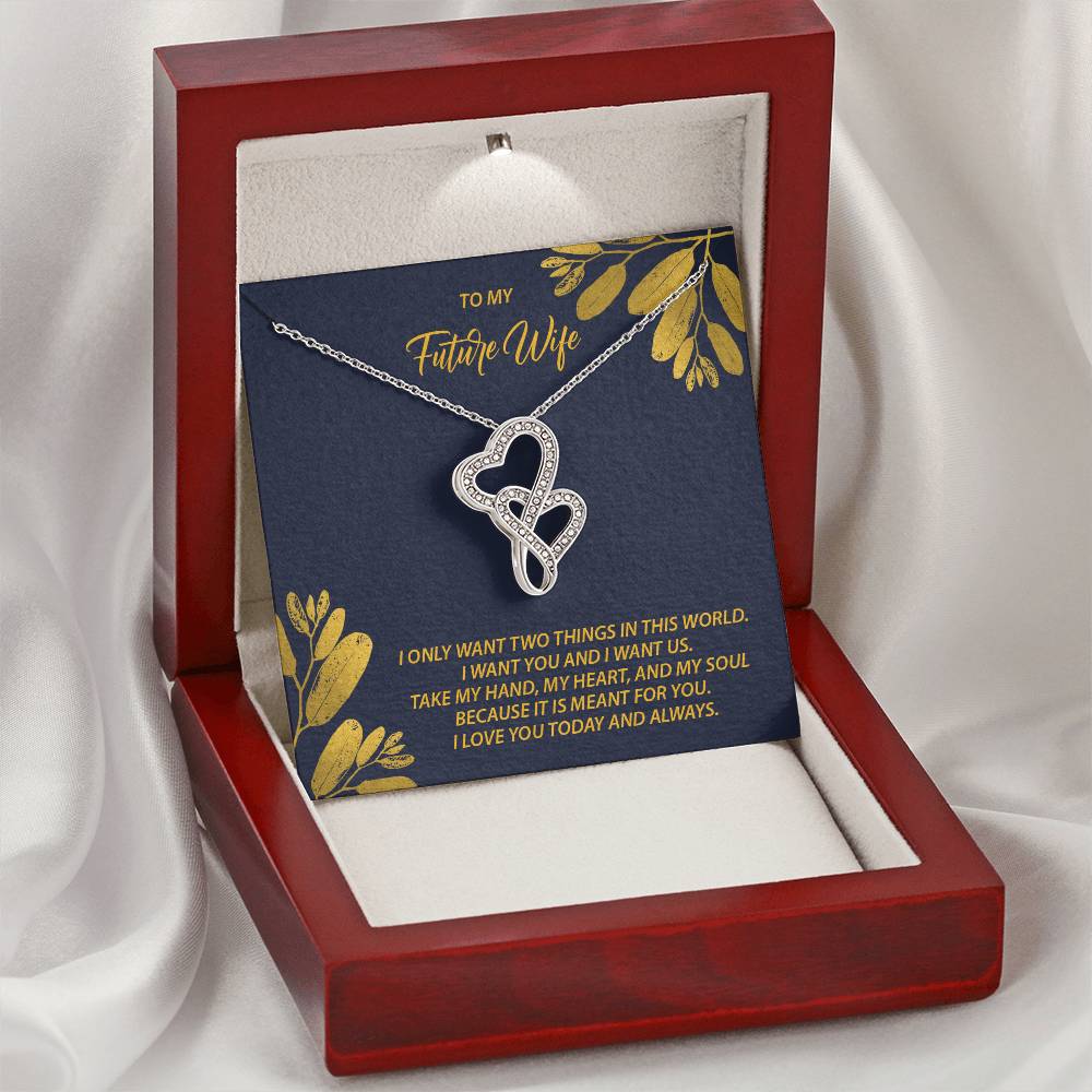 To My Future Wife -  M38 Double Hearts Necklace