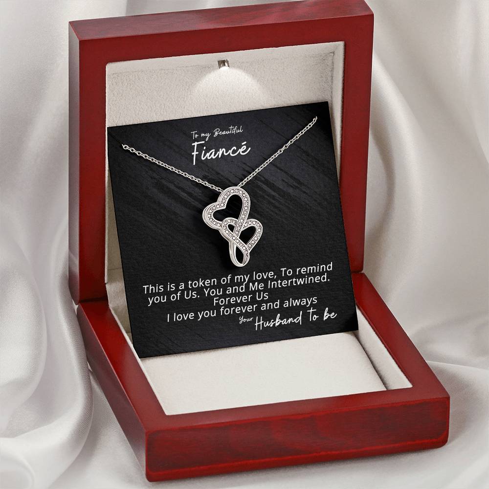 Beautiful Fiance 1 Double Hearts Necklace