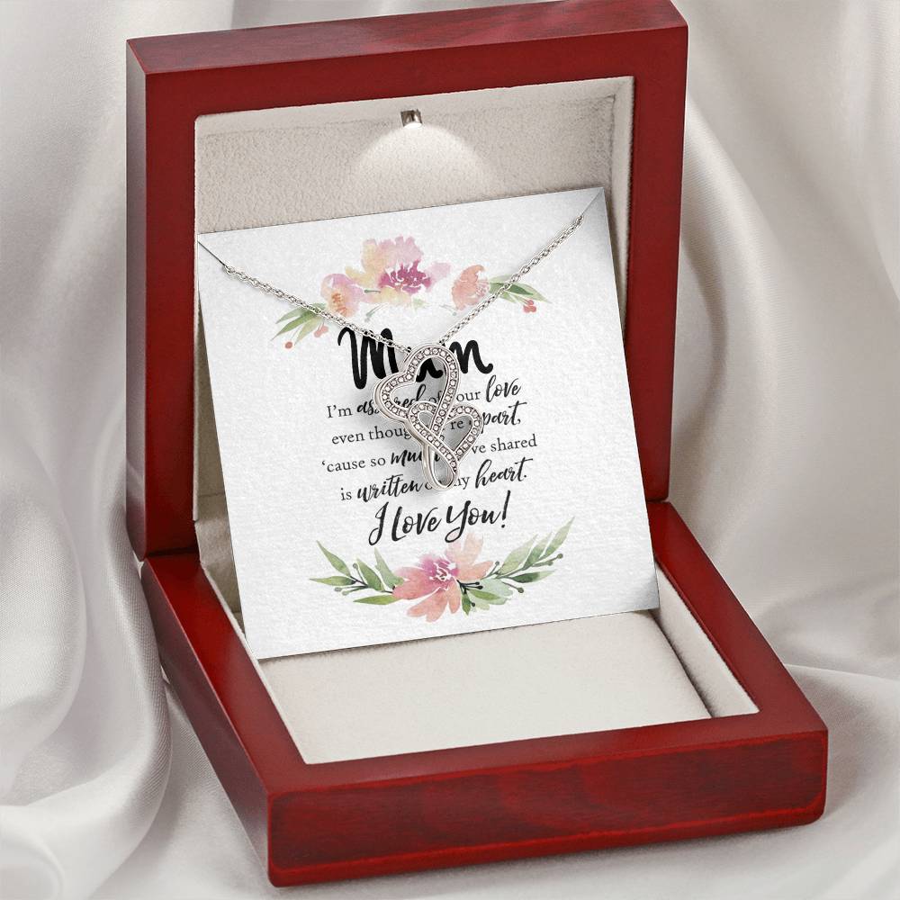 Mother's Day Or Birthday For Mum Uk March 27 Long Distance From Mum Gift Two Hearts Joined Gift From Son Or Daughter Double Hearts Necklace