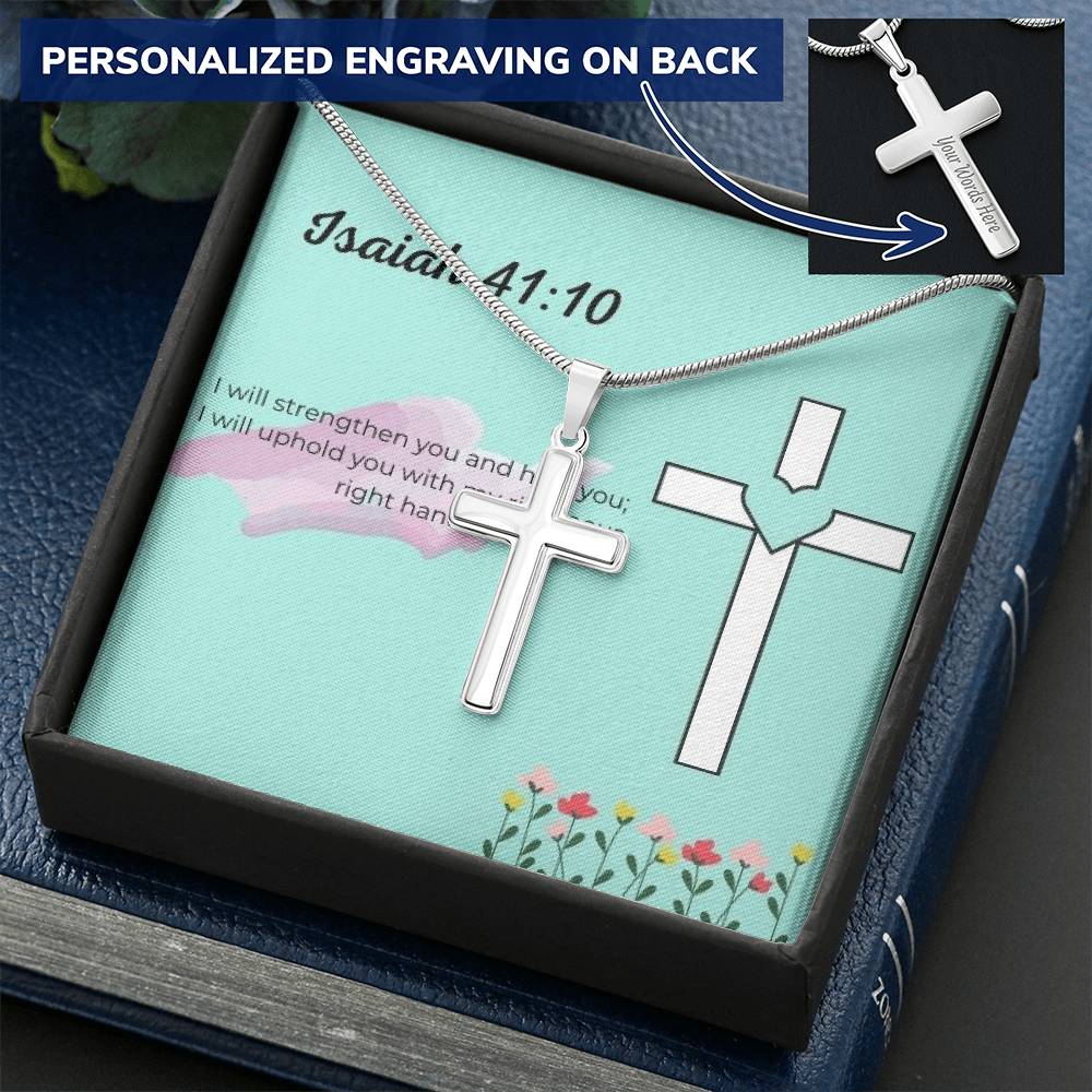 Cross Necklace 1 Customize Engraved Cross Necklace