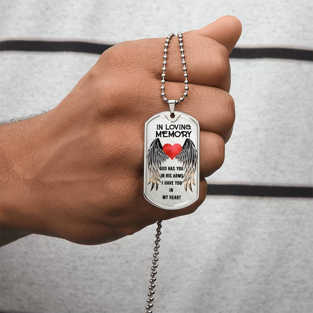 Rest In Peace  - Infant Loss - Father Loss - Mother Loss - Loss Of Loved One - Memorial Jewelry - Army Tag Necklace, Dog Tag Necklace