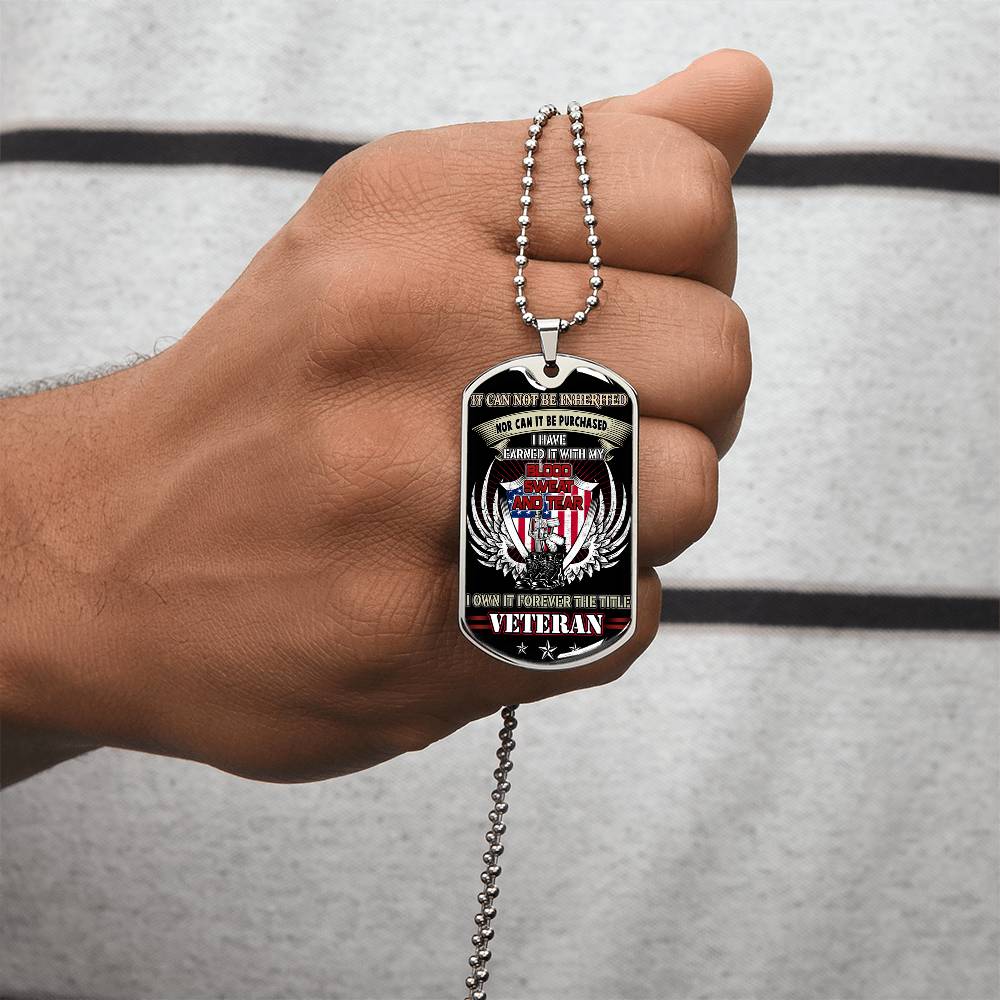 Premium Dog Tag Pendant - Us Veterans - Army Tag Necklace, Dog Tag Necklace