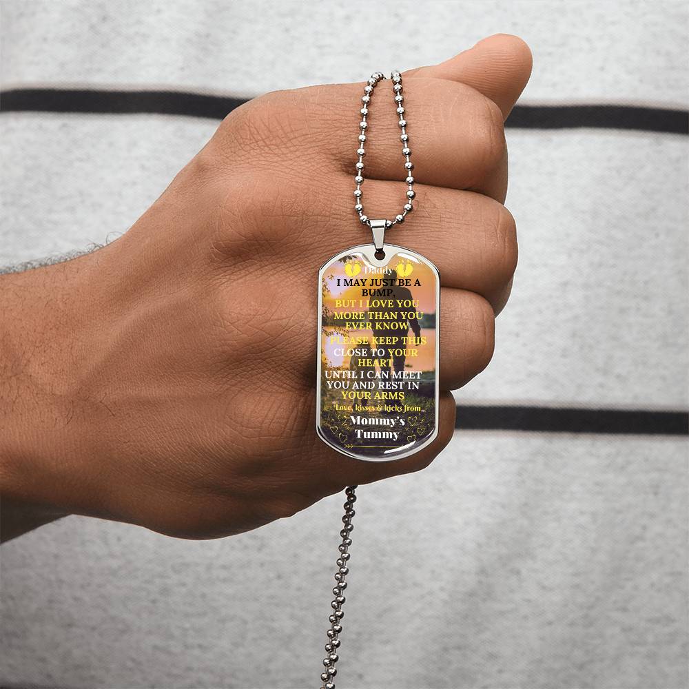 Soon-To-Be-Daddy Dog Tag Necklace For Father's Day, Birthday, Valentine's Day, Christmas - Army Tag Necklace, Dog Tag Necklace