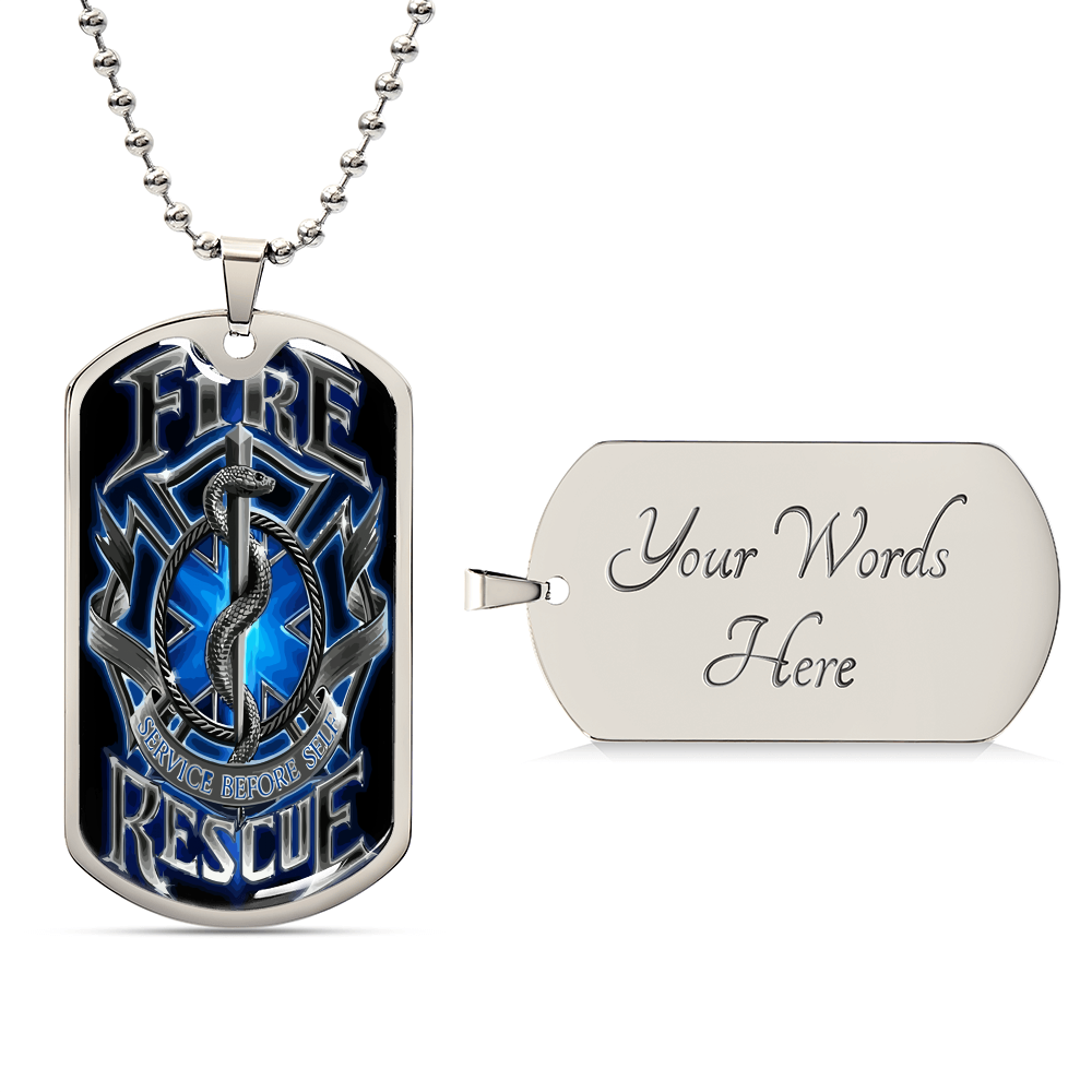 Best Gift For Firefighter - Army Tag Necklace, Dog Tag Necklace