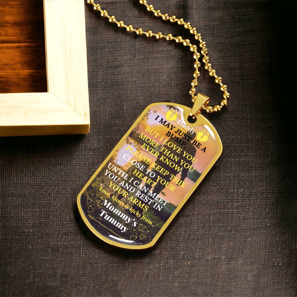Soon-To-Be-Daddy Dog Tag Necklace For Father's Day, Birthday, Valentine's Day, Christmas - Army Tag Necklace, Dog Tag Necklace
