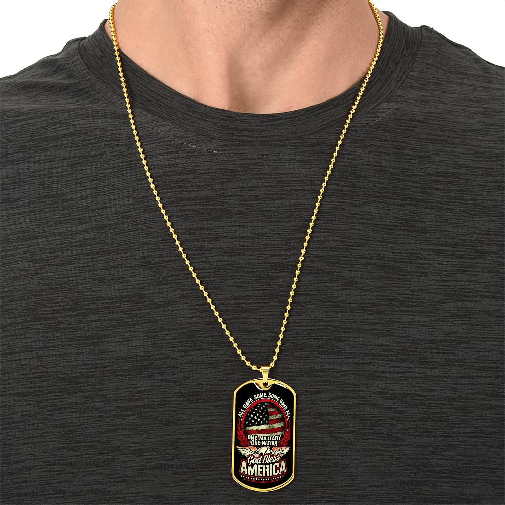 U.S Army Military Gift, Dog Tag Veteran Gifts for Grandpa Independence Day, Veteran Gift For Dad, Veteran Jewelry - Army Tag Necklace, Dog Tag Necklace