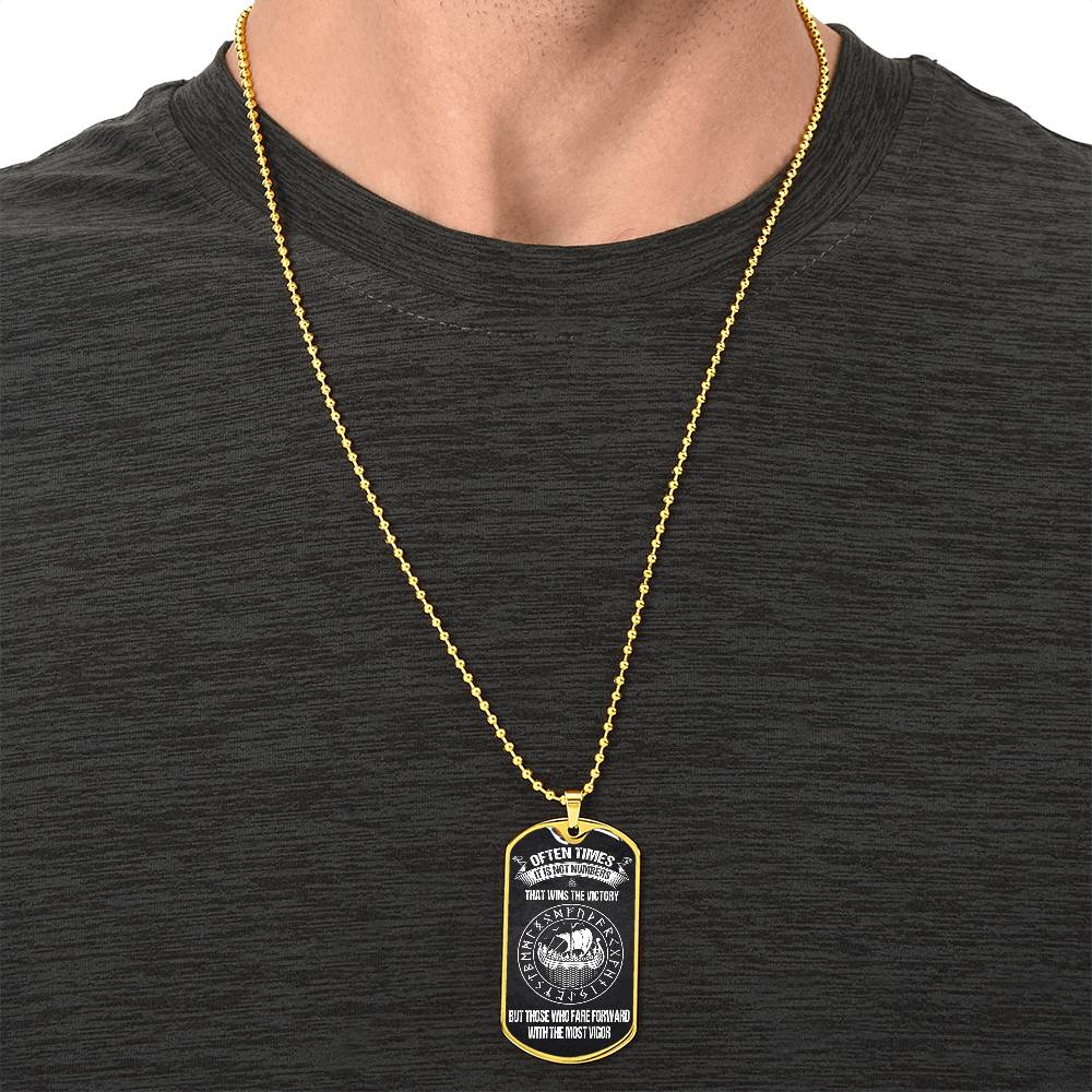 Viking Warrior Premium Dogtag - Army Tag Necklace, Dog Tag Necklace