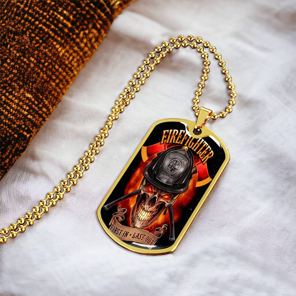Best Gift For Firefighter - Army Tag Necklace, Dog Tag Necklace