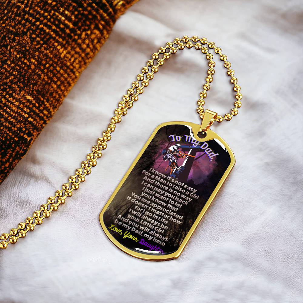 Gift For Electrician Dad - Electrician Dad Gift - Necklace For Electrician Dad - Fathers Day - Dad Dog Tag Necklace - Army Tag Necklace, Dog Tag Necklace