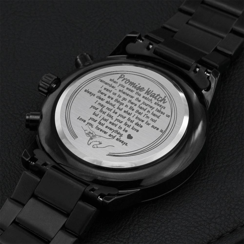 Promise Watch For Him Engraving Chronograph Watch
