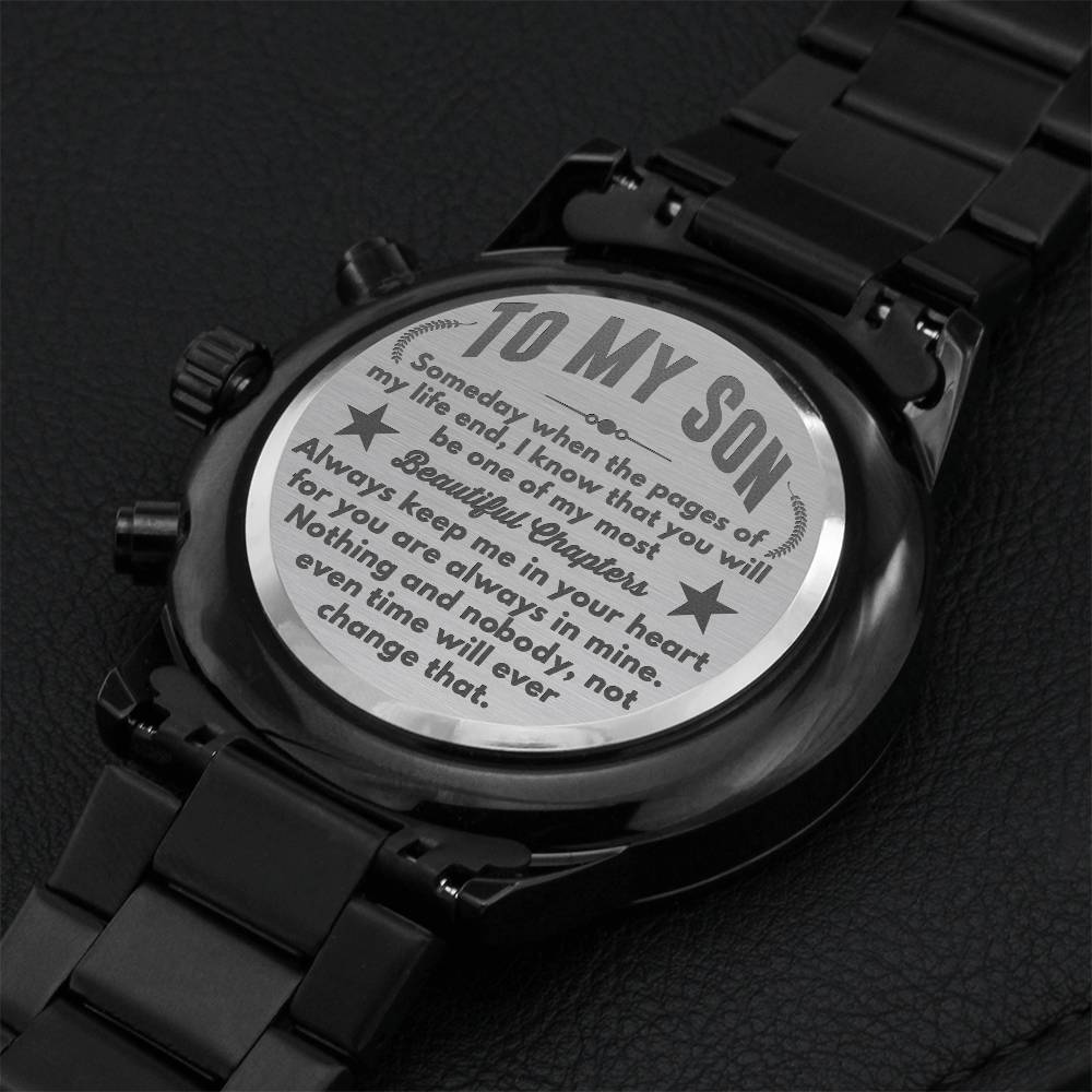 Son Most Beautiful Chapters - Chronograph Watch 3 Engraving Chronograph Watch