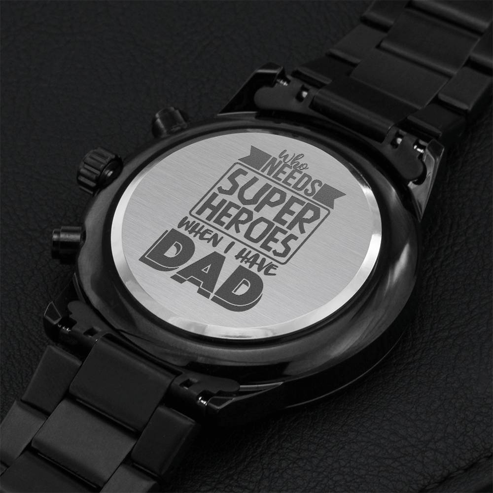 Engraved Watch Gift For Dad Father’s Day Gift For Daddy Birthday Gift For Dad Engraved Watch For Him Father Gift From Daughter And Son 1 Engraving Chronograph Watch