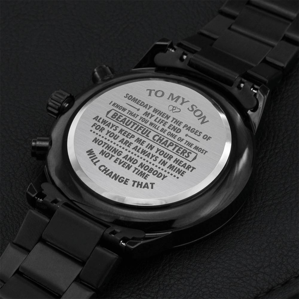 Chronograph Engraved Watch - Best Gifts For Son Engraving Chronograph Watch