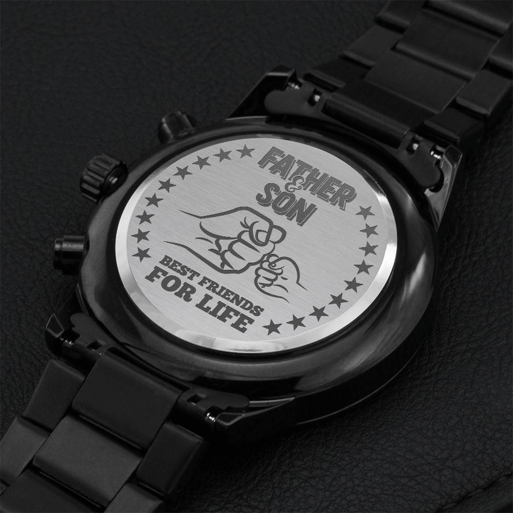 Fathers Day Gift From Son Son To Father Gift Father & Son Gift Watch For Dad Dad Birthday Gift Son To Dad Gift Best Gift For Dad Engraving Chronograph Watch