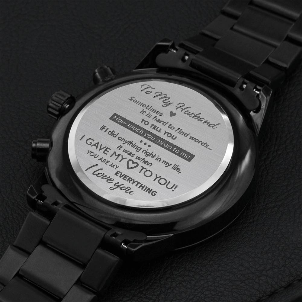 How Much You Mean To Me - Watch Engraving Chronograph Watch