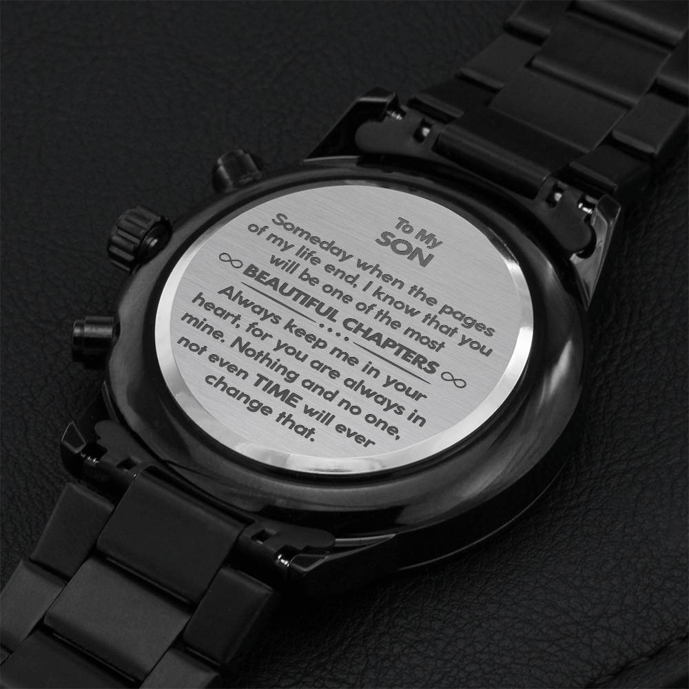 Gift For Son Engraving Chronograph Watch