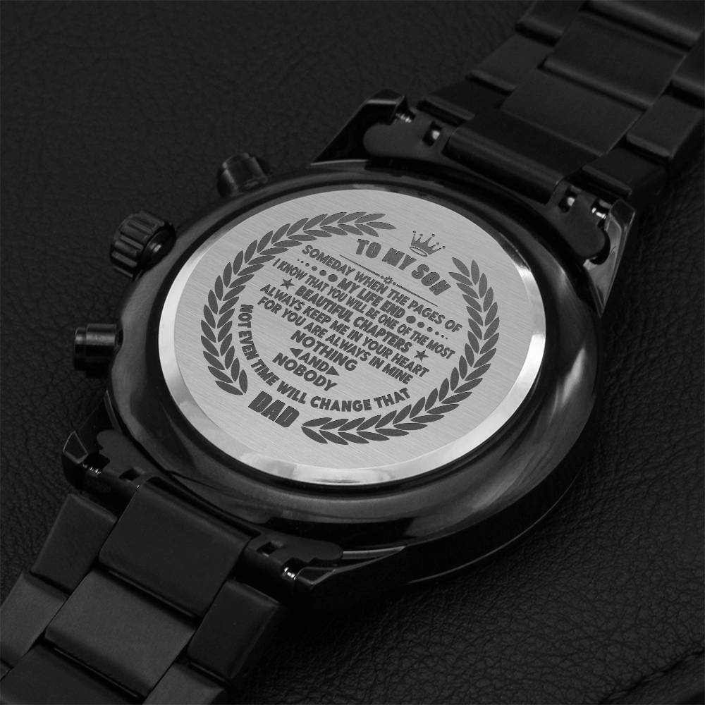 To My Son Chronograph Watch Engraving Chronograph Watch