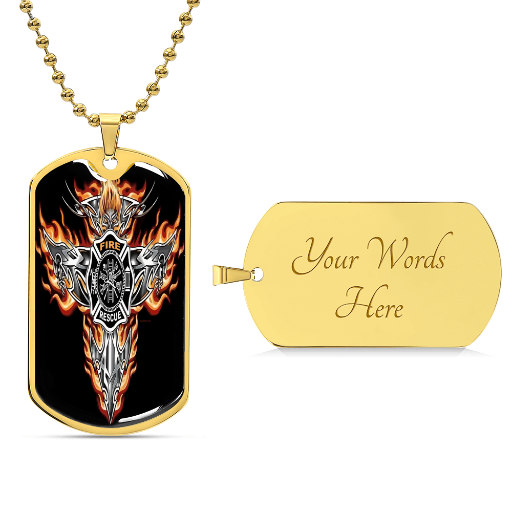 Best Gift For Firefighter - Army Tag Necklace, Dog Tag Necklace