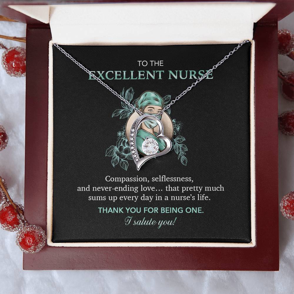Gift For Nurse - Thank You For Being One - Forever Love Necklace Forever Love Necklace