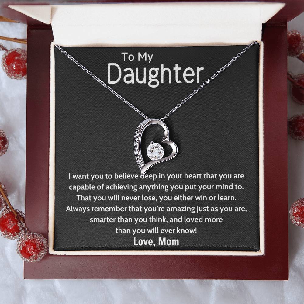 To My Daughter Beautiful Chapters Daughter Necklace Gift For Daughter Xmas Christmas Daughter Gift From Mom 4 1 Forever Love Necklace